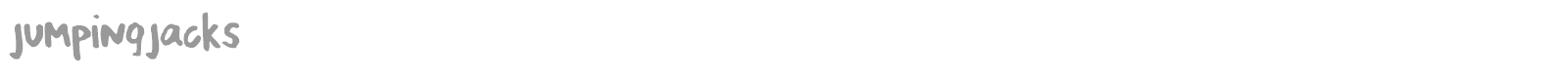 Jumping Jacks font preview
